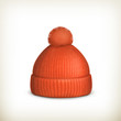 Knitted red cap