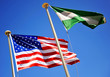 Banderas de Estados Unidos y Andalucía