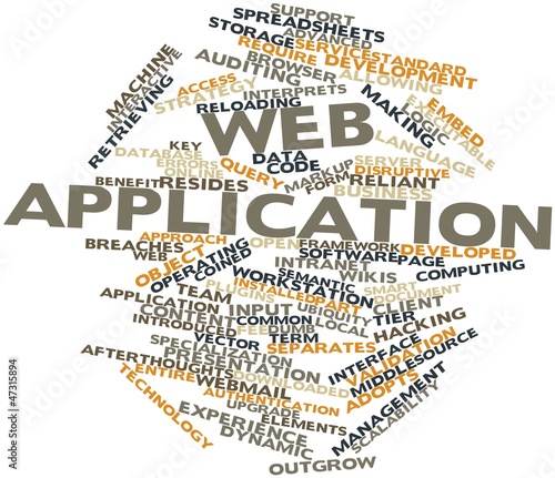 Illustration: Word cloud for Web application Word cloud for Web application