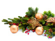 Christmas Decoration. Holiday Decorations Isolated on White