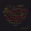 Cute typographic valentines heart.