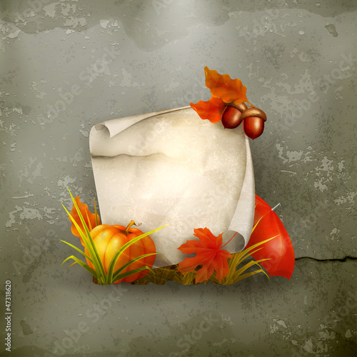 Vector: Autumn frame, old-style Autumn frame, old-style