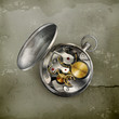 Vector: Mechanical clock, old-style Mechanical clock, old-style