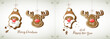 Weihnachtskarte, Lebkuchen, Weihnachtsmann und Rentier
