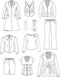 Vektor: Top manager woman clothes collection Top manager woman clothes collection