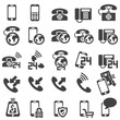 set of phone icons - Silhouettes