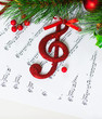 Christmas treble clef