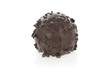 Gourmet chocolate truffle isolated on white background.