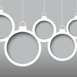 Vector Christmas Balls - cut from paper concept