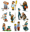 Set of historical and mythical figures