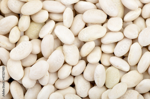 Photo: White beans background White beans background