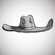Vector: cowboy hat on white background. cowboy hat on white background.