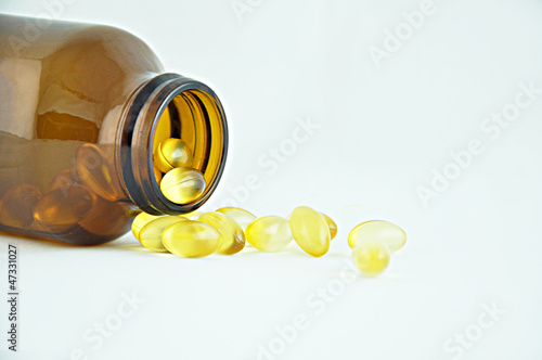 Photo: Omega3 capsules from the bottle Omega3 capsules from the bottle