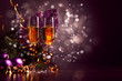 Glasses of champagne at new year party