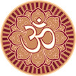 Om - Aum - Symbol in Flower Rosette