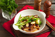 stir fried beef with garlic and string beans