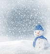 Christmas Greeting Card with snowman