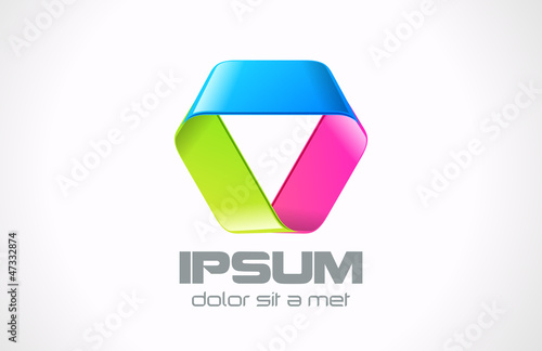 Vector: Abstract infinity Logo. Infinite triangle. Vector icon Abstract infinity Logo. Infinite triangle. Vector icon