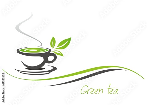 Vector: green tea, tea leaves , business logo design, India green tea, tea leaves , business logo design, India