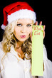 Photo: Sexy Xmas Woman Holding Christmas Wish List Sign Sexy Xmas Woman Holding Christmas Wish List Sign