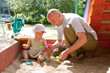 happy dad with  toddler