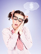 Smart Accountant Business Woman Dreaming Of Money