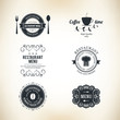 Label set for restaurant menu design