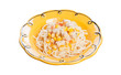 creamy pasta with chicken, fresh tomatoes and corn