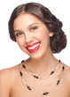 Woman with red lipstick