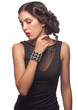 Woman with red lipstick