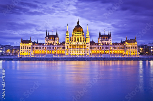 Photo: Parliament, Budapest, Hungary at night Parliament, Budapest, Hungary at night