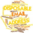 Word cloud for Disposable email address