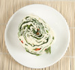 Photo: White cheese (brynza) roll with vegetables White cheese (brynza) roll with vegetables