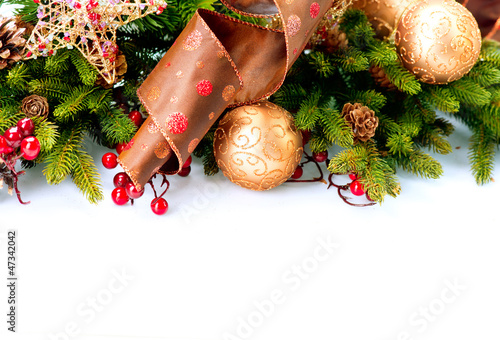 Photo: Christmas Decoration Holiday Decorations Isolated on White Christmas Decoration Holiday Decorations Isolated on White