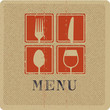 Vintage menu printed cover
