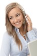 Photo: Portrait of young customer service representative Portrait of young customer service representative