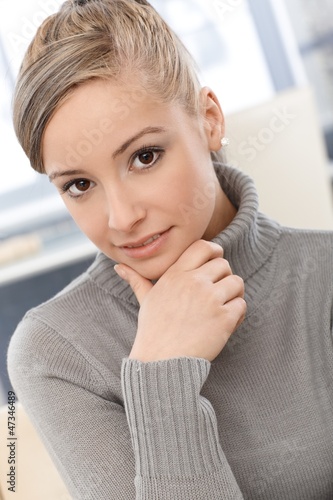 Photo: Closeup portrait of attractive girl Closeup portrait of attractive girl