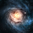 Incredibly beautiful spiral galaxy somewhere in deep space