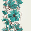 Flower seamless pattern vector