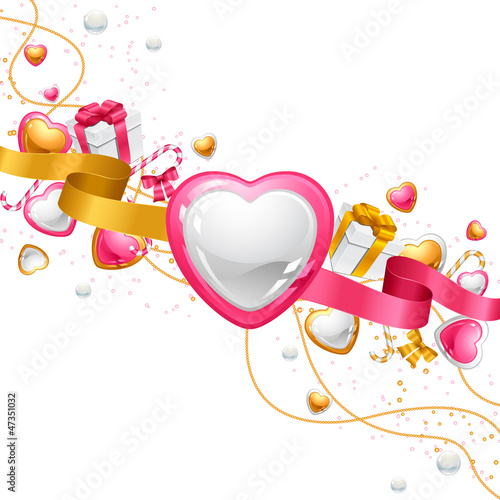 Vector: Valentine's Day vector background. Gift card and flyer. Valentine's Day vector background. Gift card and flyer.