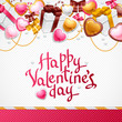 Valentine's Day vector background. Gift card and flyer.