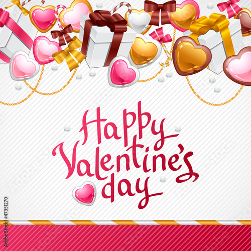 Vector: Valentine's Day vector background. Gift card and flyer. Valentine's Day vector background. Gift card and flyer.