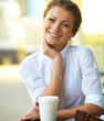 Young woman with coffee