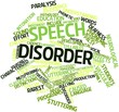 Word cloud for Speech disorder