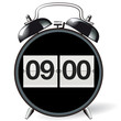 Illustration: Wecke retro - Uhrzeit 09:00 Wecke retro - Uhrzeit 09:00