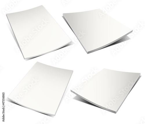Photo: Empty white magazine on white Empty white magazine on white