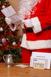 Santa Claus reading letters