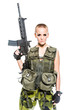 Photo: female soldier female soldier