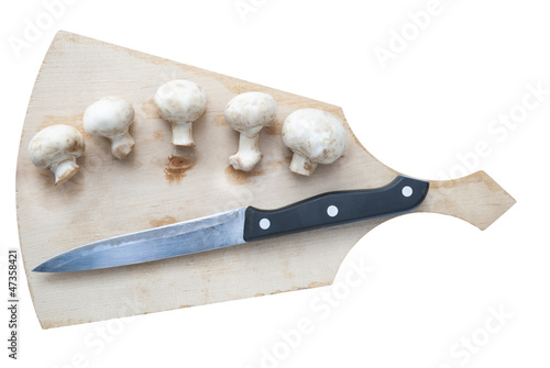 Photo: Mushrooms on the cutting board Mushrooms on the cutting board