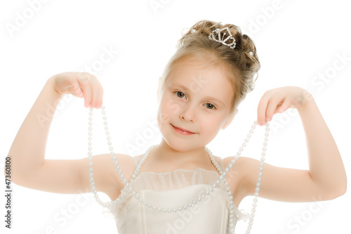 Photo: Beautiful girl in white dress Beautiful girl in white dress